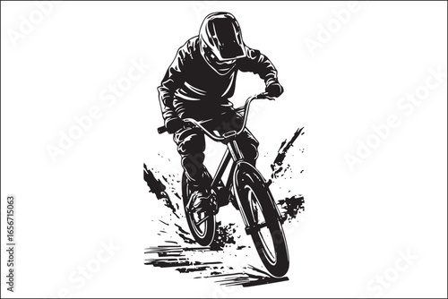 Mountain Biking Silhouette Pack | Extreme Cycling Vector Set