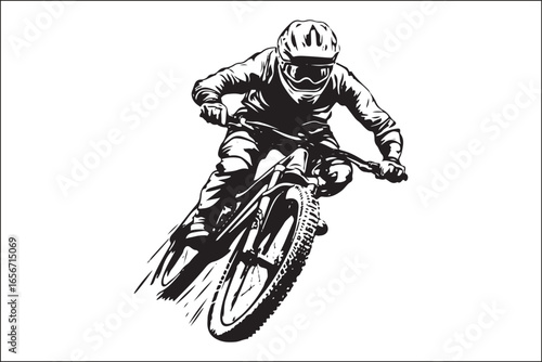 Mountain Biking Silhouette Pack | Extreme Cycling Vector Set