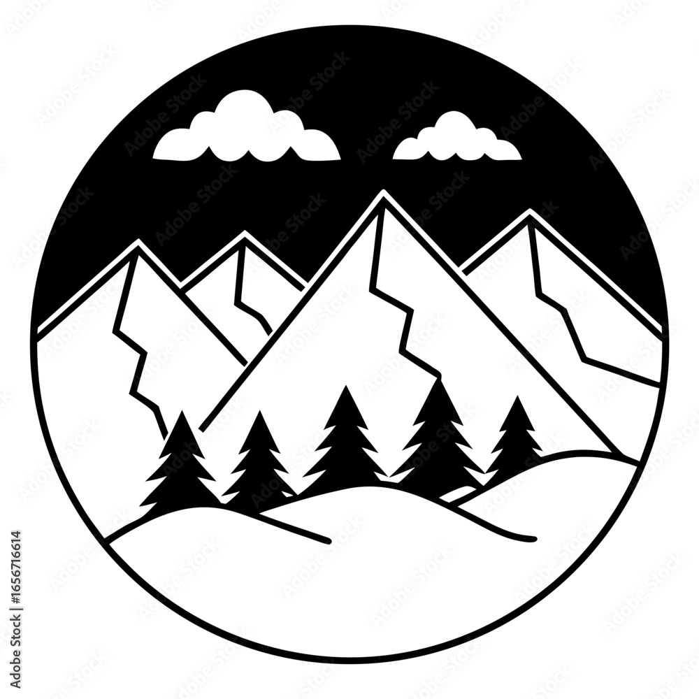 Obraz premium winter mountain landscape