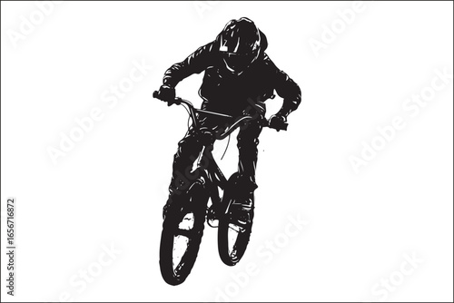 Mountain Biking Silhouette Pack | Extreme Cycling Vector Set