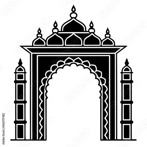 taj mahal vector illustration
