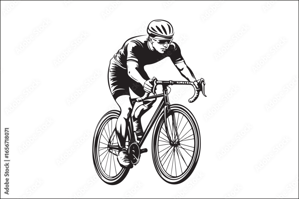 Naklejka premium Mountain Biking Silhouette Pack | Extreme Cycling Vector Set
