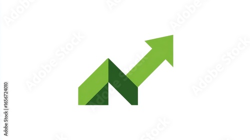 An upward arrow chart clipart, success element, bold flat design, green tones, isolated on white background. Free Download An upward arrow chart clipart, success element, bold flat design, green tones, isolated on white background. - GFXLoad