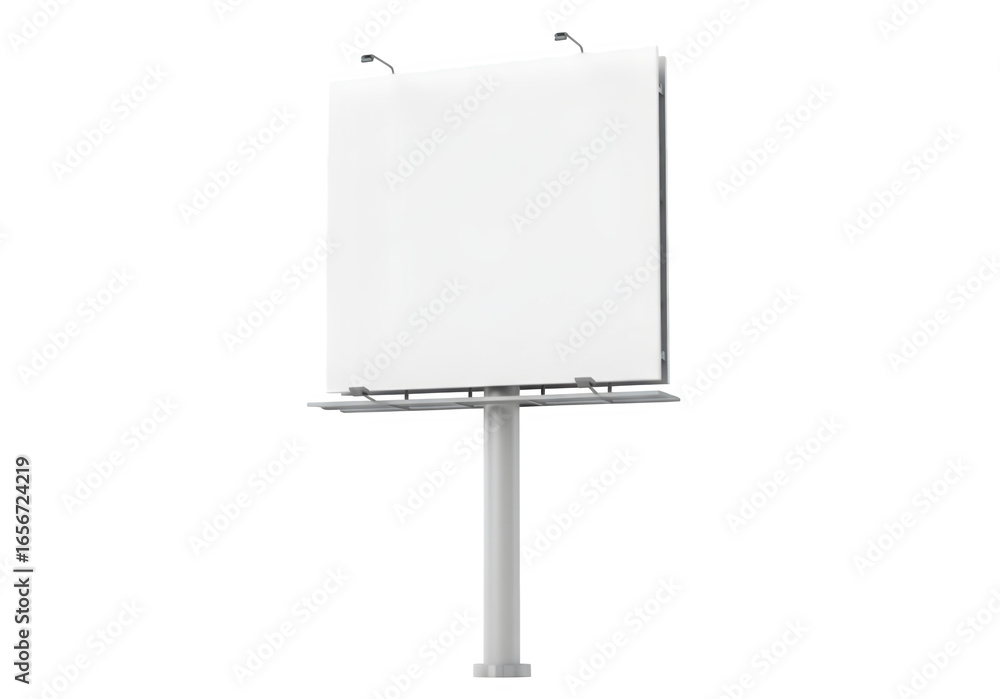 White blank billboard on a tall metal pole for marketing, isolated on white or transparent background. PNG White blank billboard on a tall metal pole for marketing, isolated on white or transparent background. PNG