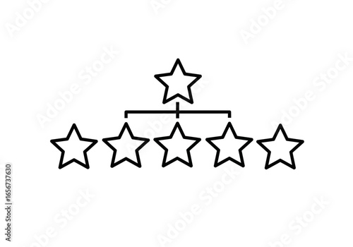 Star Rating Icon | Quality Ranking Symbol | Feedback Review Graphic | Performance Evaluation Vector | Customer Satisfaction Illustration | Rank System