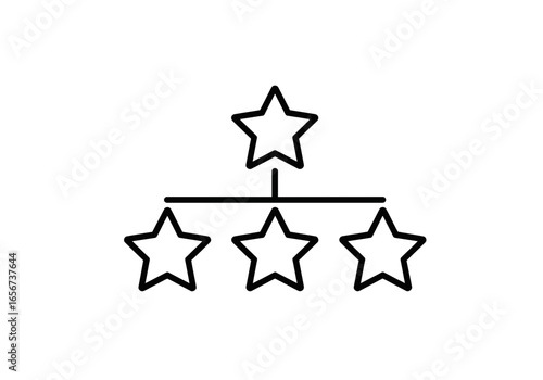 Star Rating Icon | Quality Ranking Symbol | Feedback Review Graphic | Performance Evaluation Vector | Customer Satisfaction Illustration | Rank System