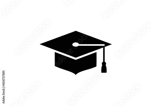 Graduation Cap Icon | Academic Achievement Symbol | Education Success Graphic | Degree Completion Vector | Graduation Ceremony Illustration