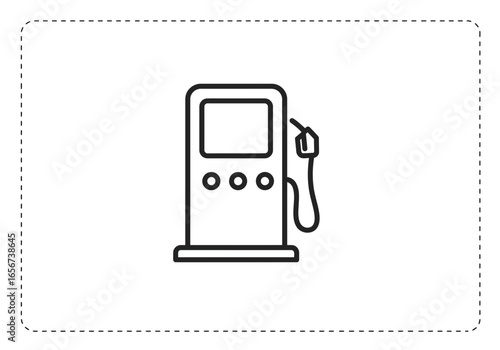 Fuel Pump Icon | Gas Station Symbol | Petrol Diesel Refueling Graphic | Energy Supply Vector | Automobile Filling Station Illustration | Oil Power Design
