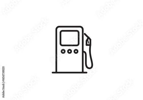 Fuel Pump Icon | Gas Station Symbol | Petrol Diesel Refueling Graphic | Energy Supply Vector | Automobile Filling Station Illustration | Oil Power Design
