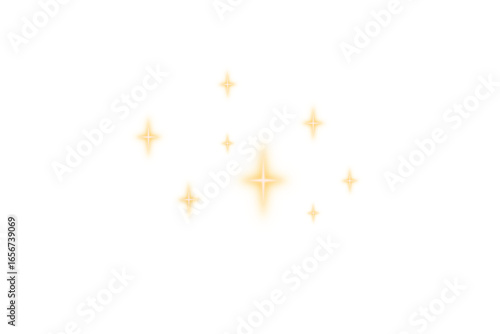 Gold glowing stars sparks isolated on transparent background. Glitter star special light effect. sparkles sparkling, Shining magic light glowing twinkle stars, Celebration shiny design elements, PNG