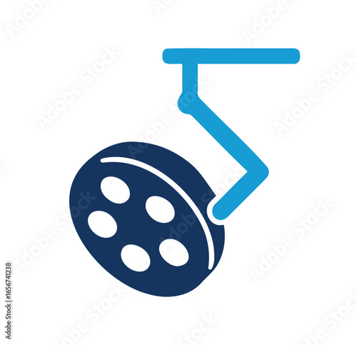 Surgical light used in operating rooms Flat Vector icon symbol Design