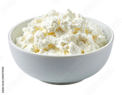 Wallpaper Mural Cottage cheese in white bowl isolated on transparent background Torontodigital.ca