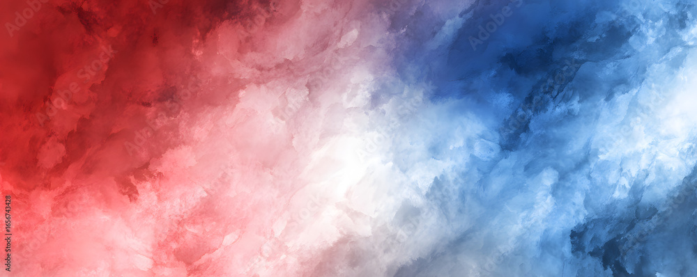 Fototapeta premium Red, blue and white background