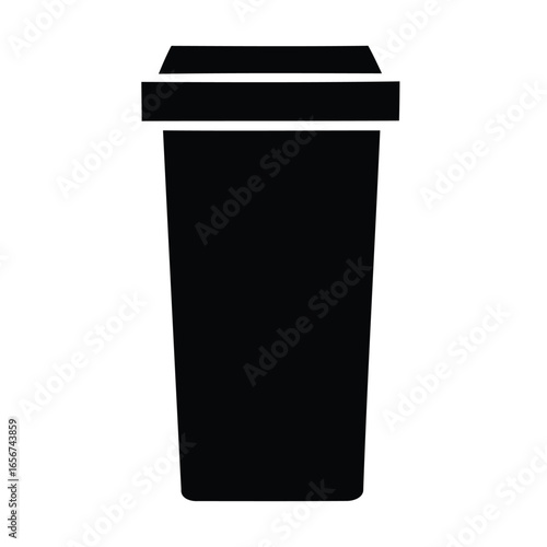 Black coffee cup container beverage