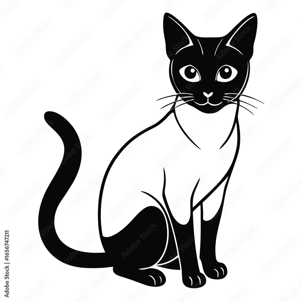 Obraz premium vector isolated silhouette cat set