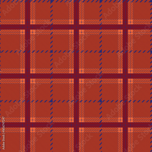 Rust, burgundy and navy tartan plaid seamless pattern