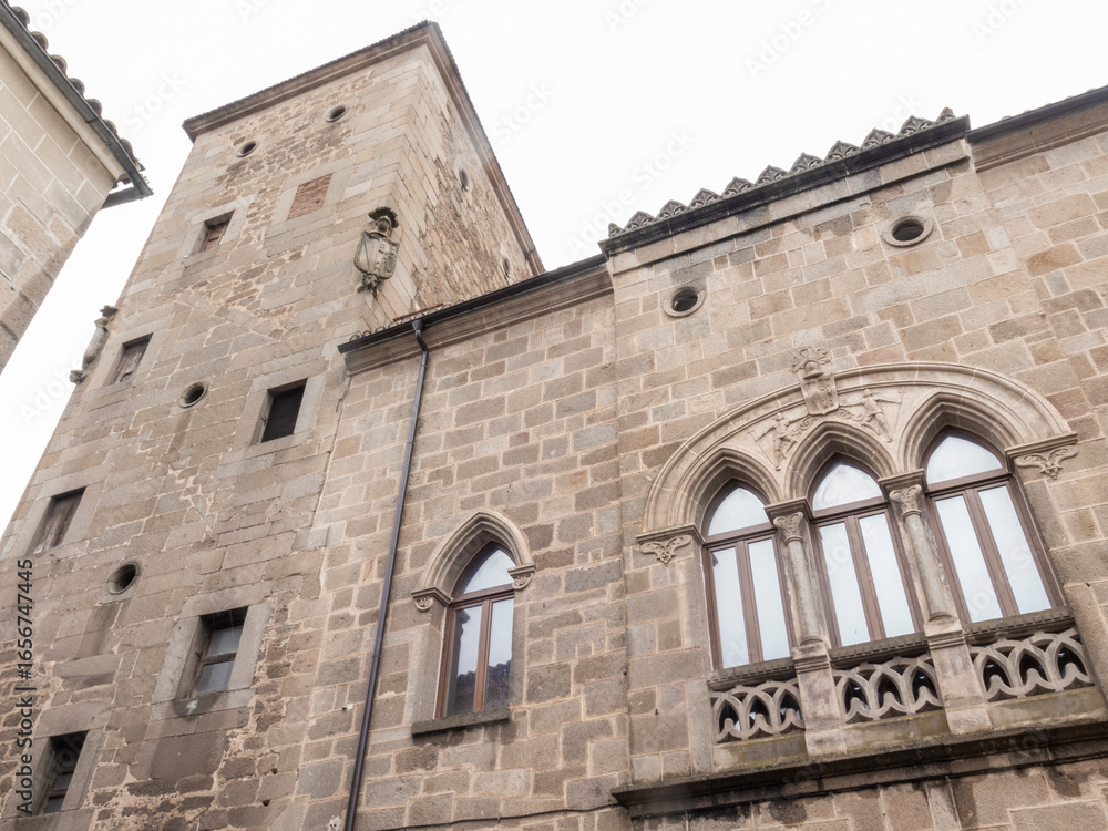 Palace of the marquis of piedras albas showing coats of arms in trujillo, spain Palace of the marquis of piedras albas showing coats of arms in trujillo, spain