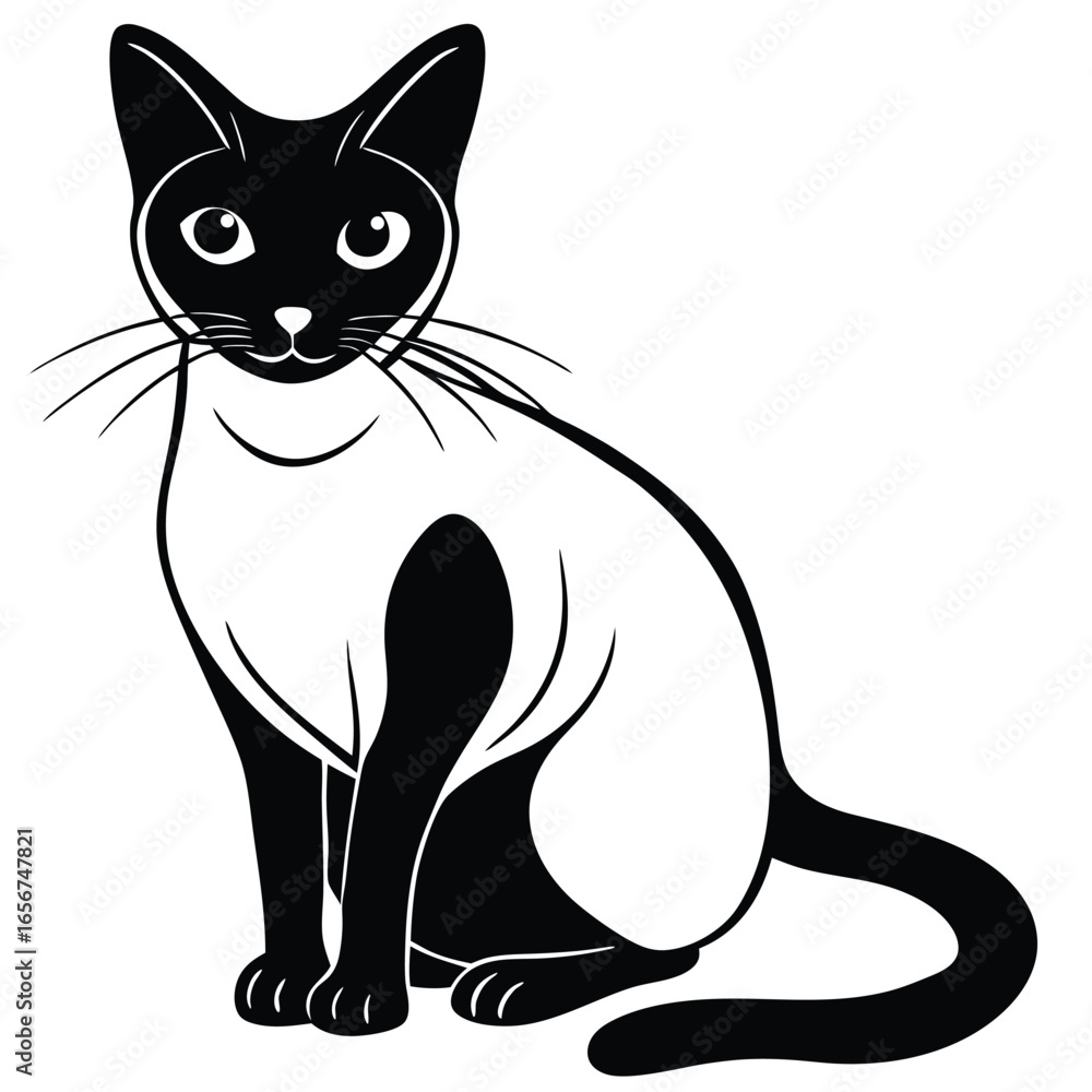 Obraz premium vector isolated silhouette cat set