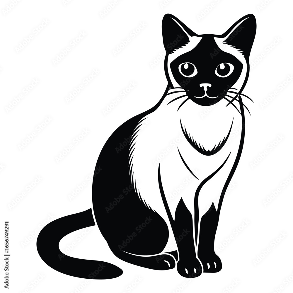 Obraz premium vector isolated silhouette cat set