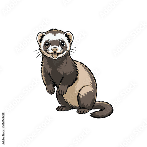 Ferret vector clipart design