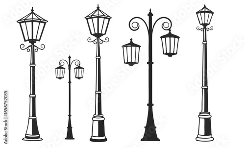 street lamp vector illustration
