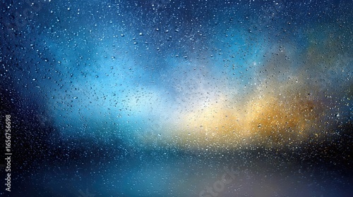 Wallpaper Mural Raindrops Dance on a Glass Window Reflecting a Vibrant Sunset Sky in the Heart of a Rainy Evening Torontodigital.ca