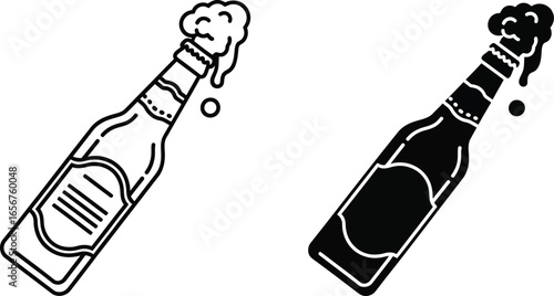 Beer bottle vector graphics for brewery and pub advertising use