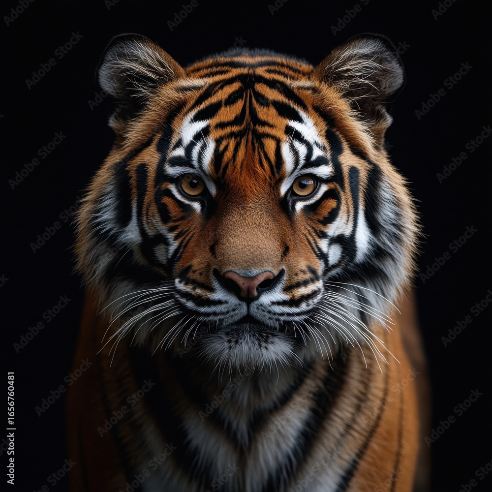 Naklejka premium A tiger staring at camera.