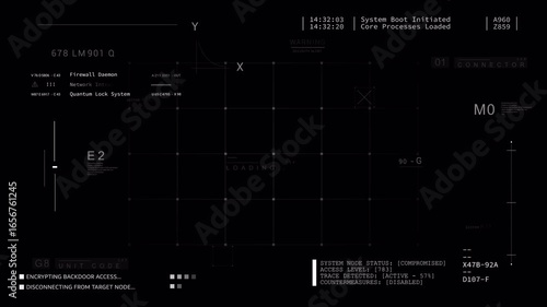 HUD Technology Elements template PNG alpha Sci Fi data programming code.. data text