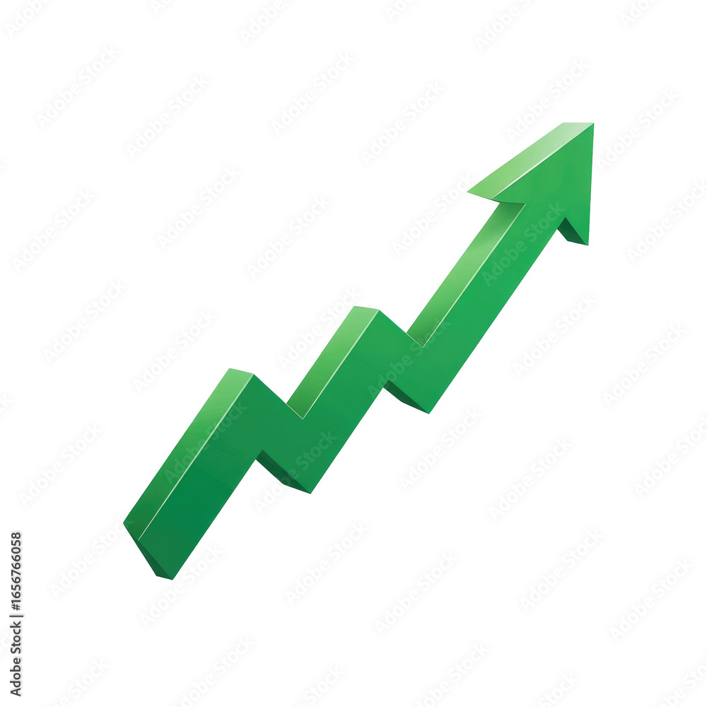Green upward trending graph icon Green upward trending graph icon