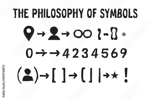 Philosophical symbols and concepts in vector art