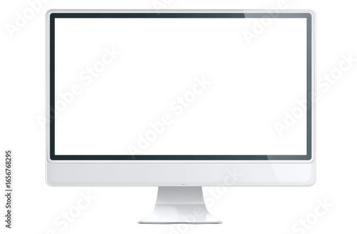 White computer monitor with blank screen (1)