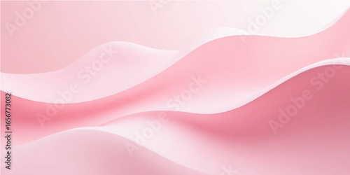 Pink silk fabric background with flowing abstract waves and smooth texture