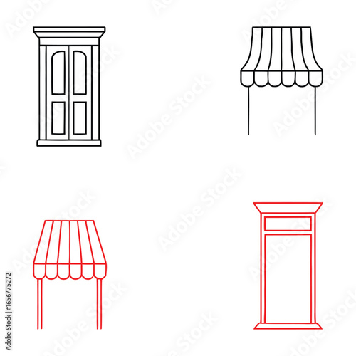 Doorway awning entrance shop