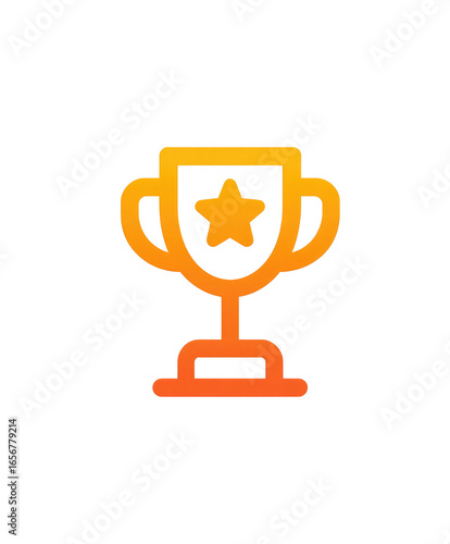 A stylized, gradient-filled trophy icon