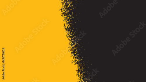grunge texture background in black and yellow abstract design with distressed vintage surface effect for creative artwork and decorative use