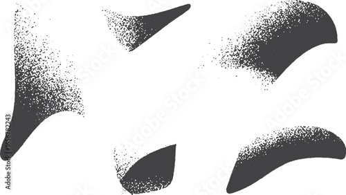 Sprayed black spiral line graffiti art design with grunge texture distressed element noise dispersion and wavy spray vector illustration