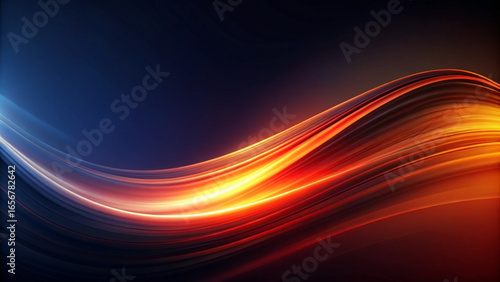 Vibrant abstract wave of light with glowing colors and smooth curves
