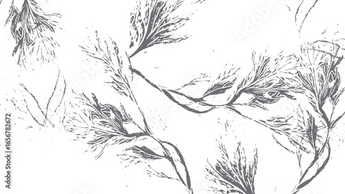 grunge leaf background with distressed floral decoration for abstract retro design compositions