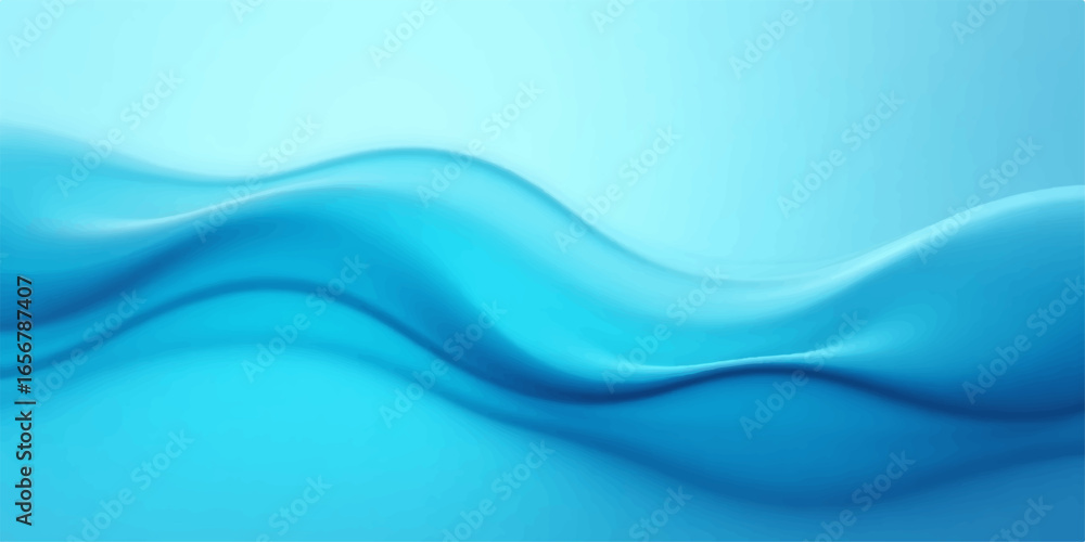 Fototapeta premium Abstract blue waves with a flowing artistic design create a dynamic backdrop