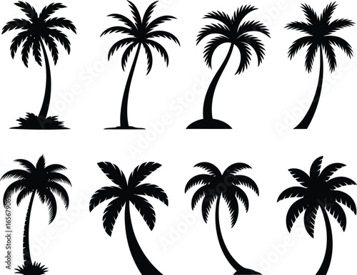 A Collection of Black and White Silhouette Illustrations of Various Mushroom Types