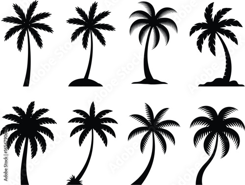 A Collection of Black and White Silhouette Illustrations of Various Mushroom Types
