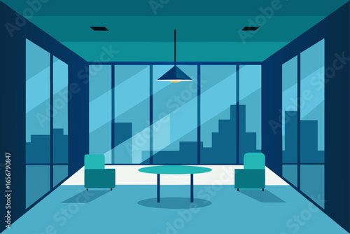 modern office interior with a window