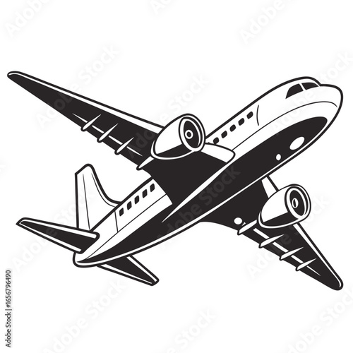 vector illustration of a plane