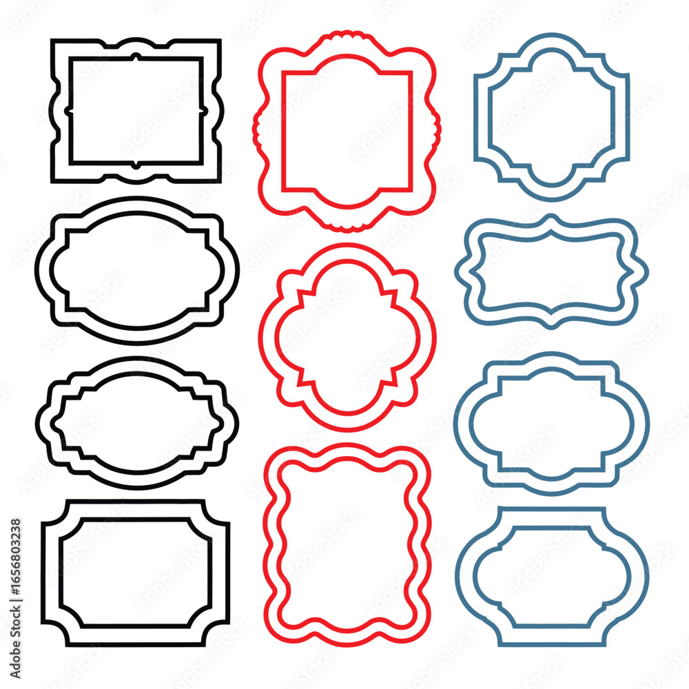 Fototapeta premium Ornate decorative frames border vintage