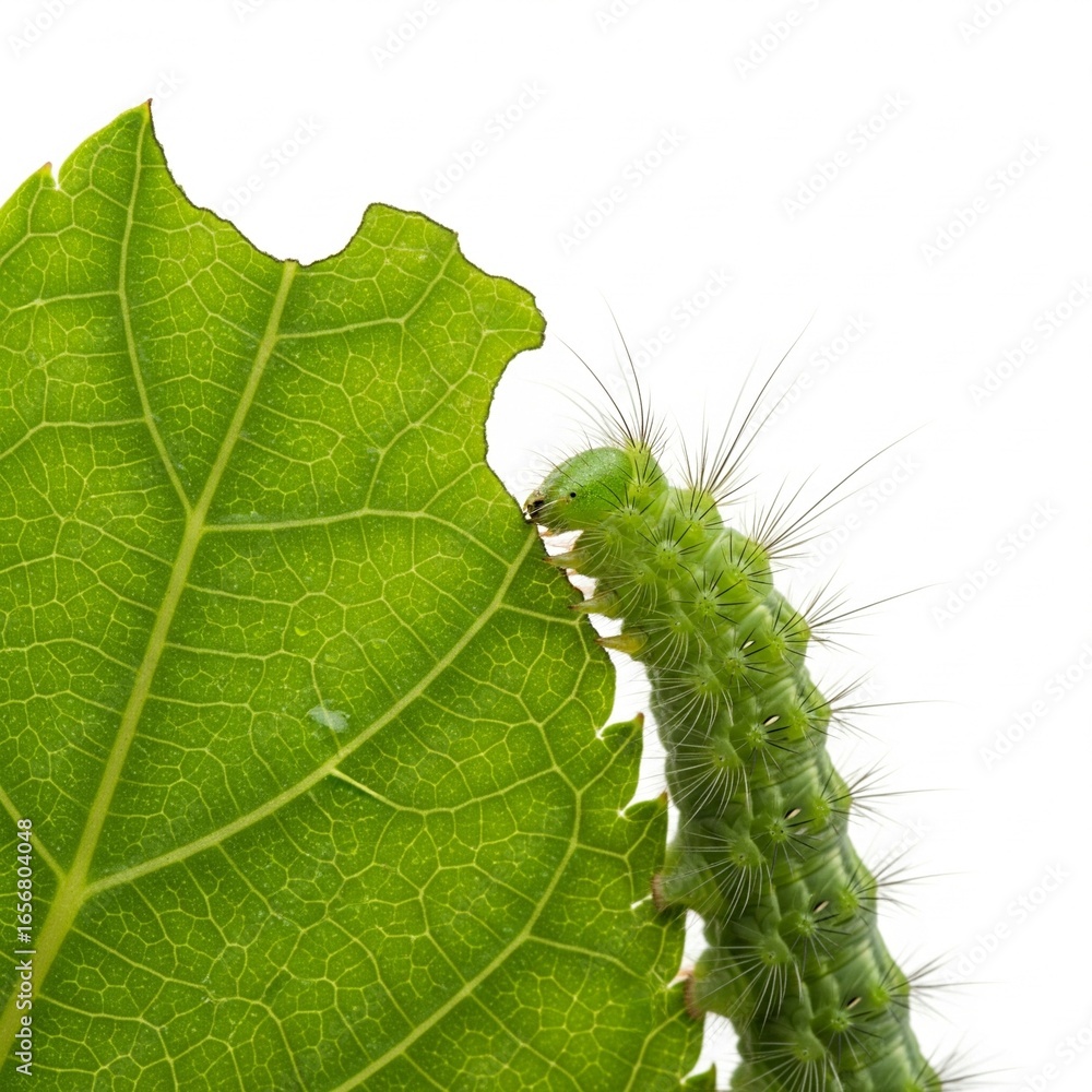 Fototapeta premium caterpillar on a leaf
