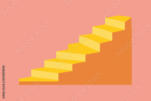 red and yellow stairs