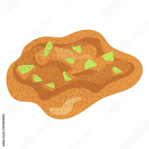 Arabic food hummus illustration