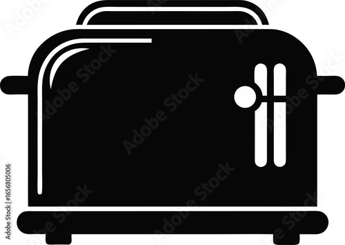 A Classic Pop Up Toaster Minimalist Vector Silhouette