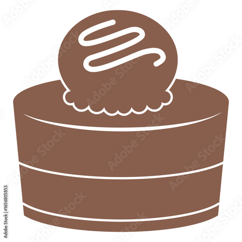 Cake dessert cut out chocolate
